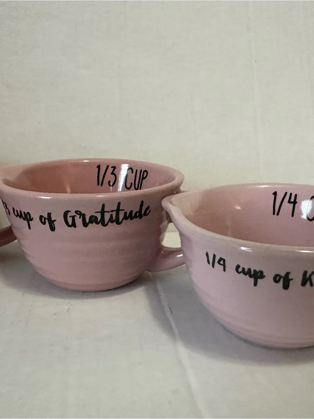 10 Strawberry Street Pink Ceramic Measuring Cups Set of 4